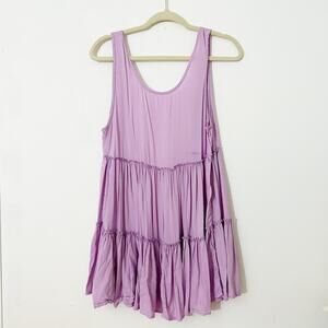 Purple Sleeveless Mini Tent Dress